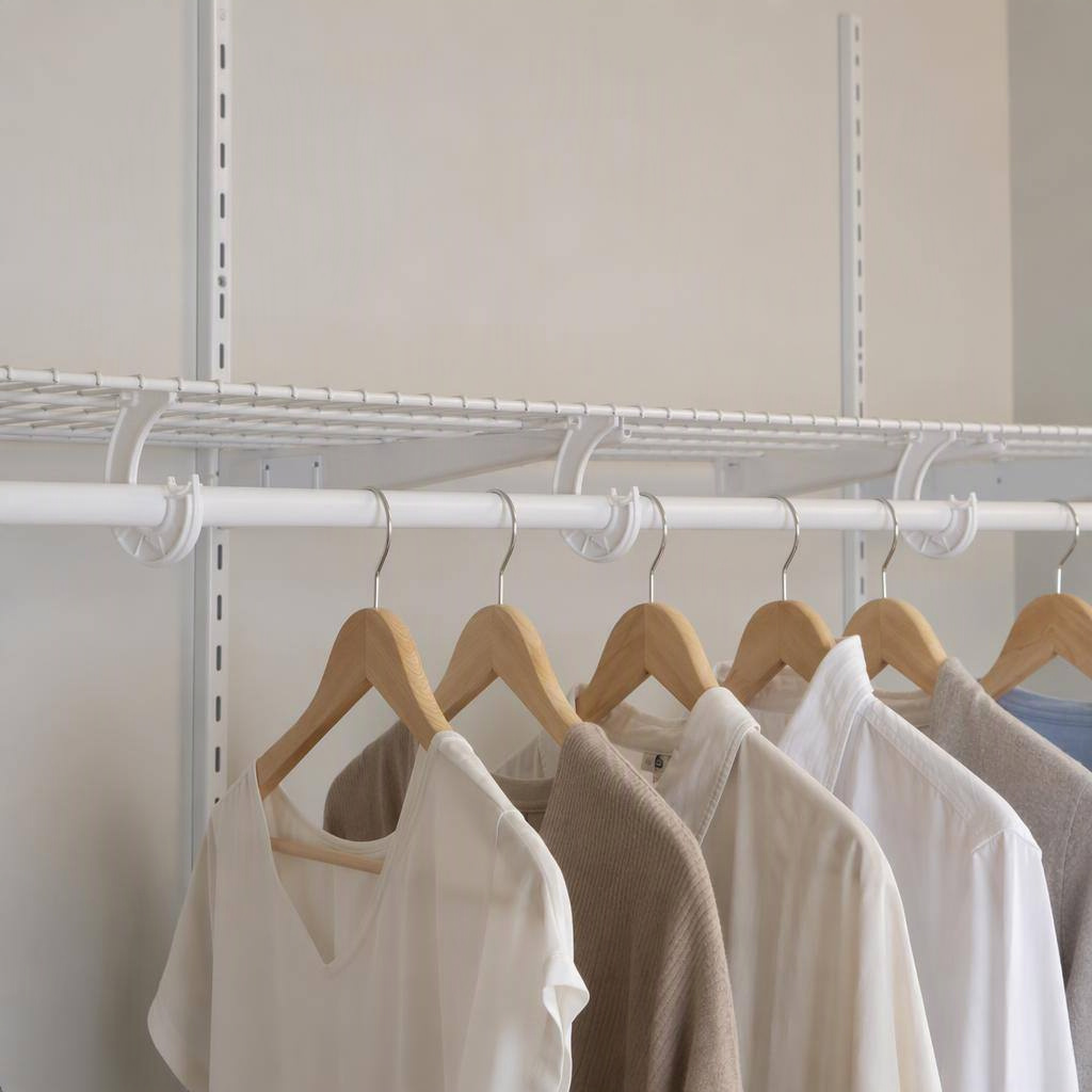 SuperSlide hanging-bar supports, 10 pack, shown in place