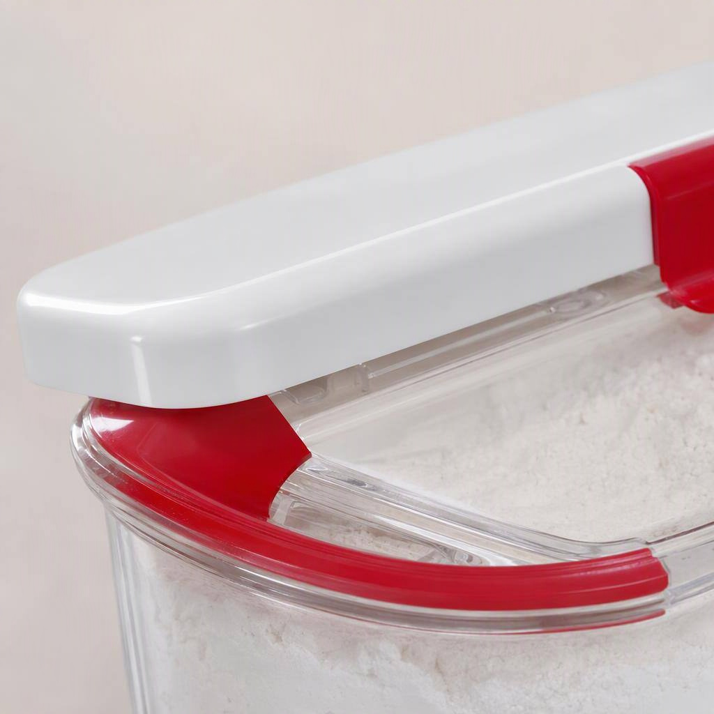 Five-pound flour keeper with leveler, detail