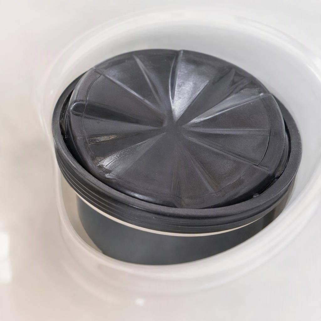 Evolution antimicrobial Quiet Collar sink baffle, detail