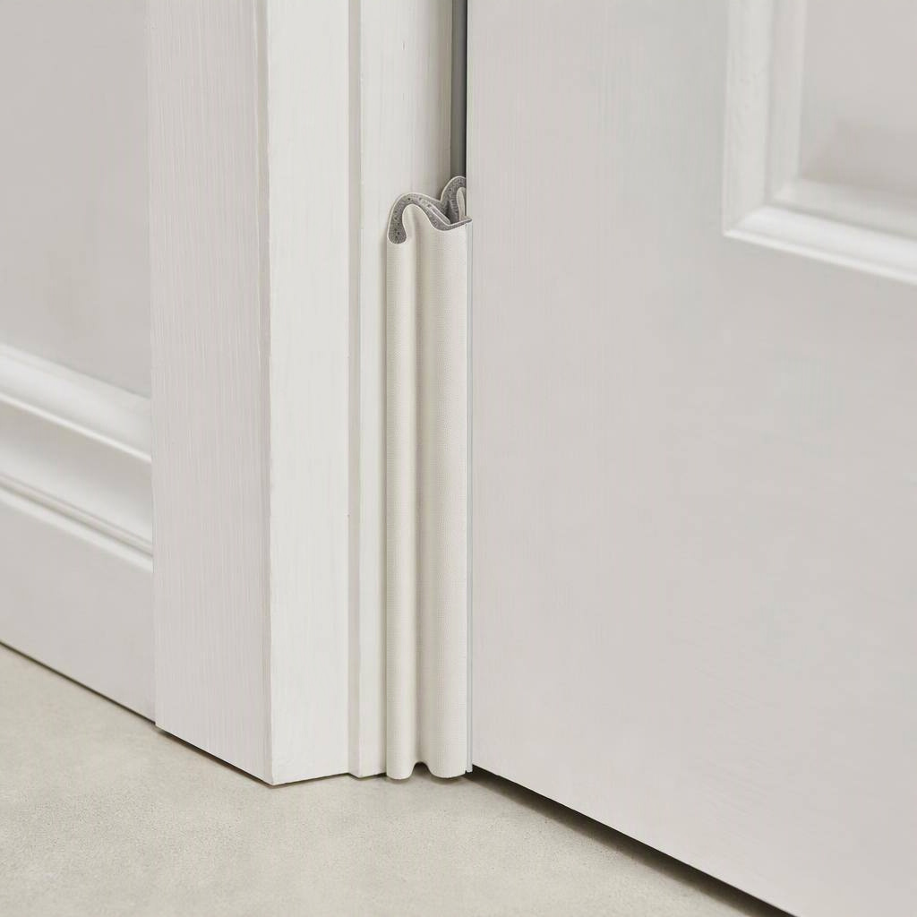 Kerf door-frame seal, 81 in, white, shown in place