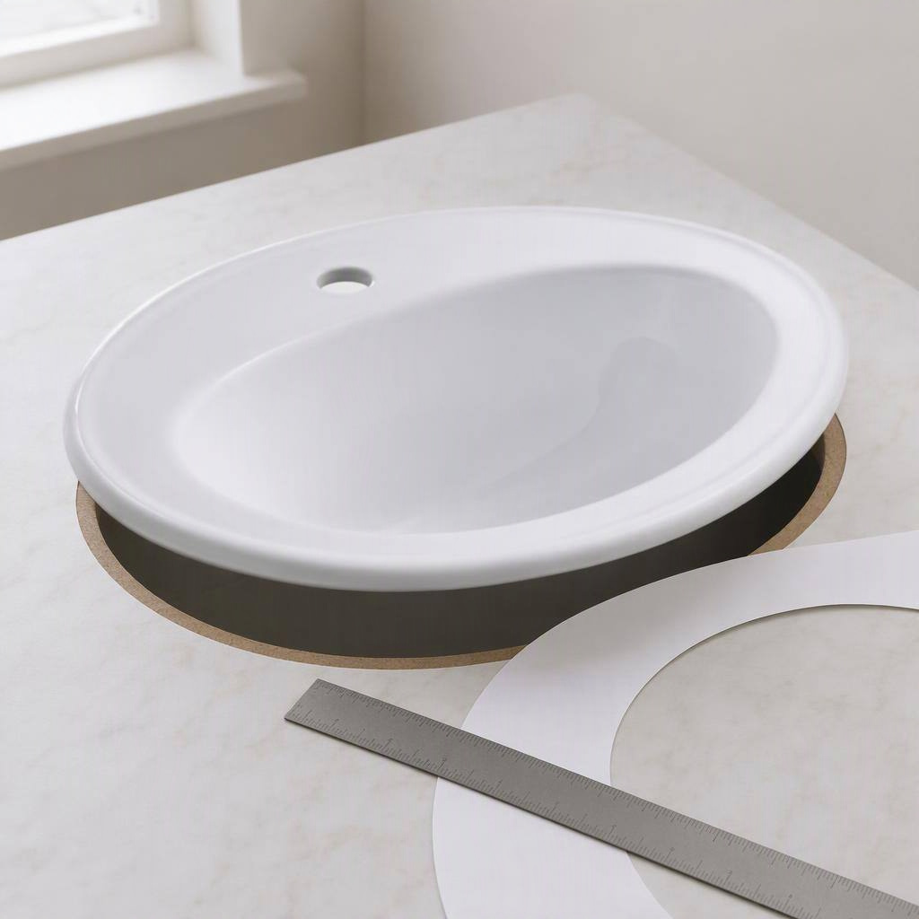 Pennington 20-1/4-inch drop-in sink, white, single hole, detail