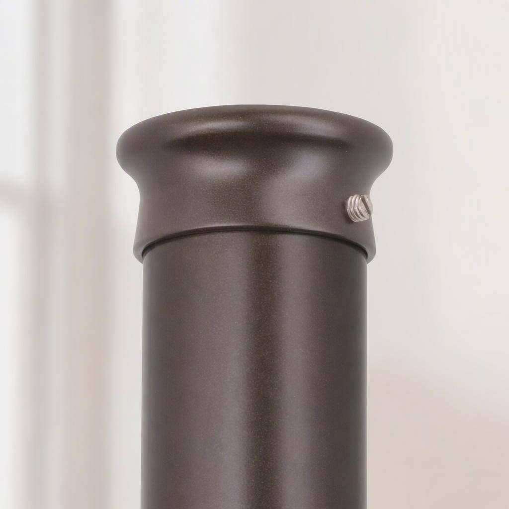 Closet-Pro HD pole end caps, bronze pair, detail