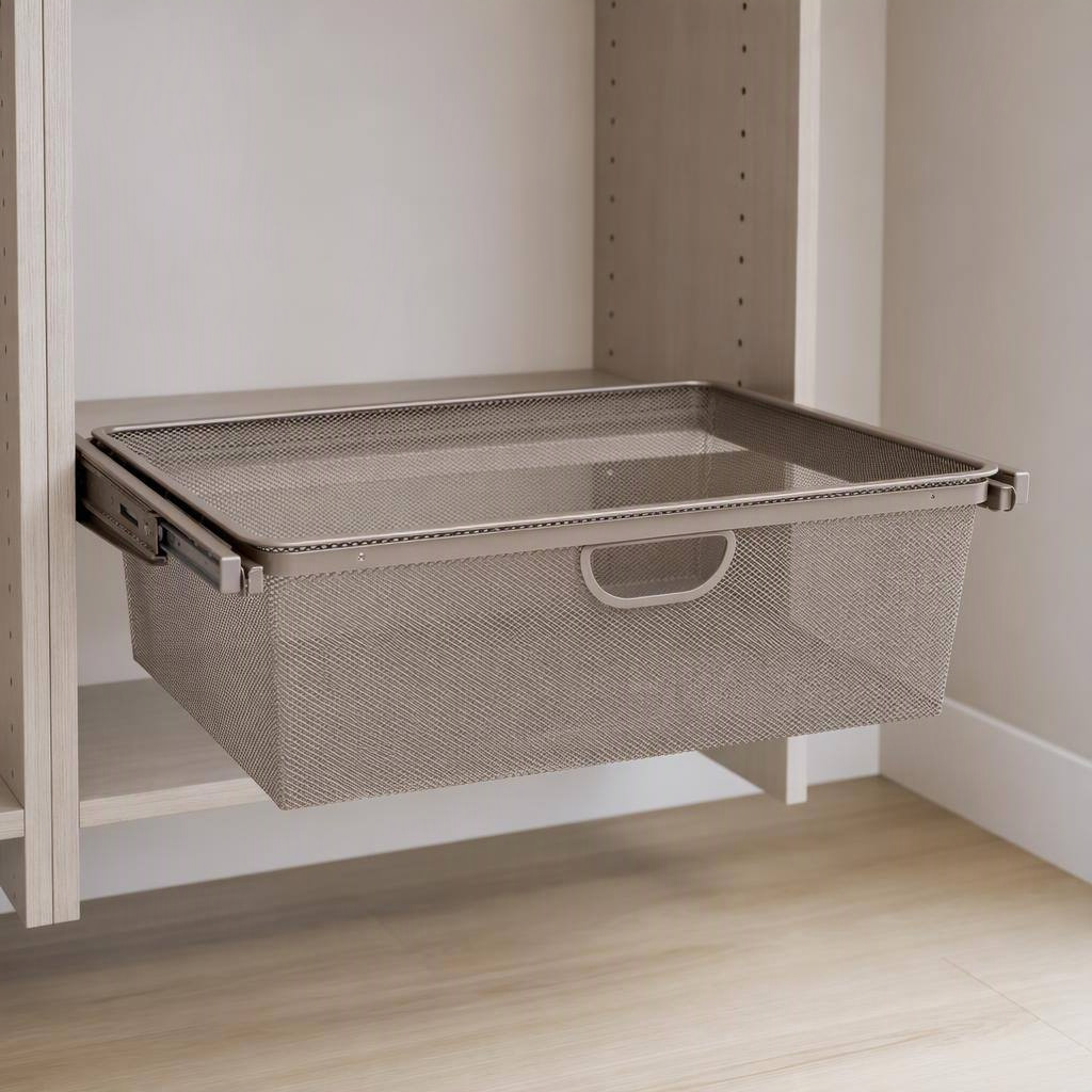 Closet Culture pull-out basket surround, shown in place