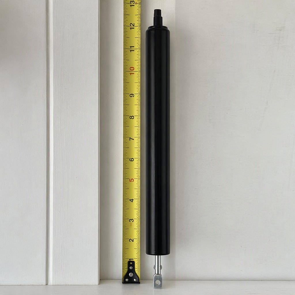 Standard-duty storm-door closer, black, detail
