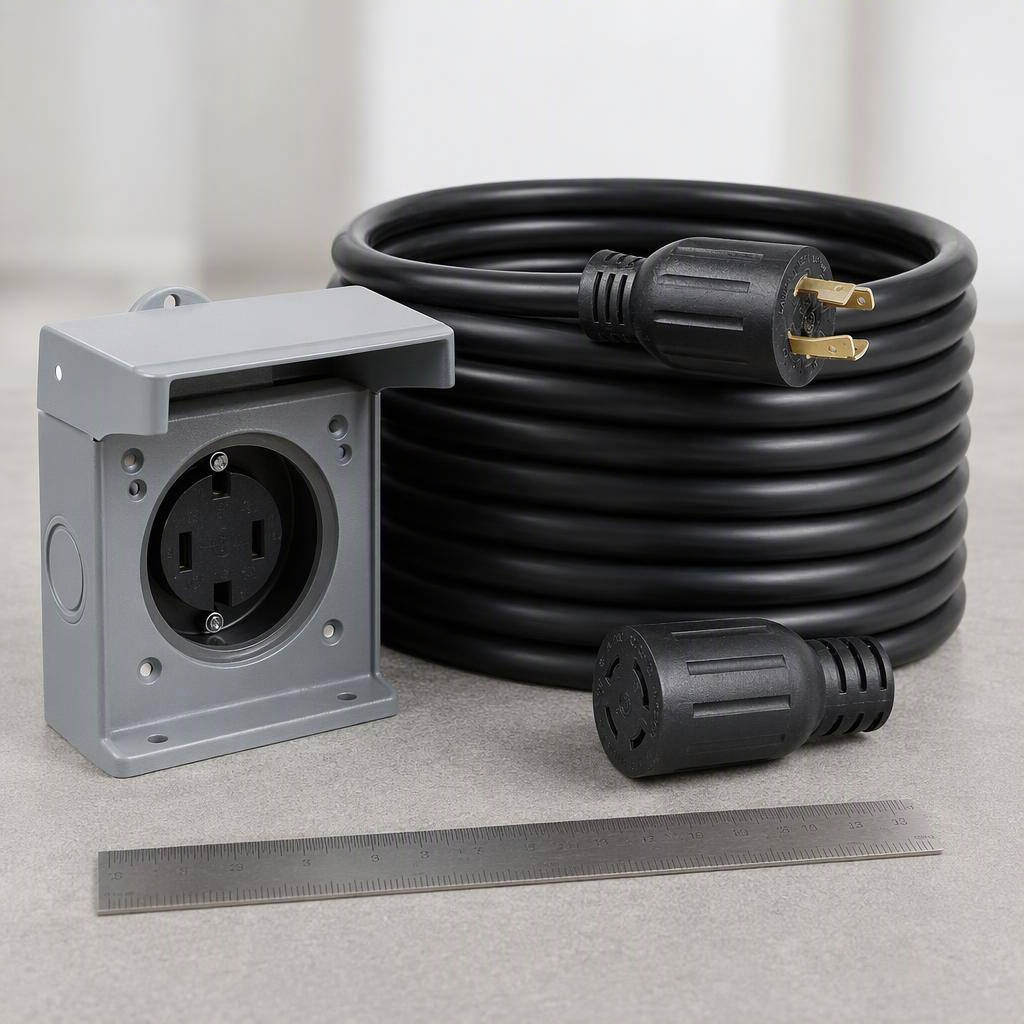 30 Amp Generator Cord Inlet Kit 25 Foot product view 2
