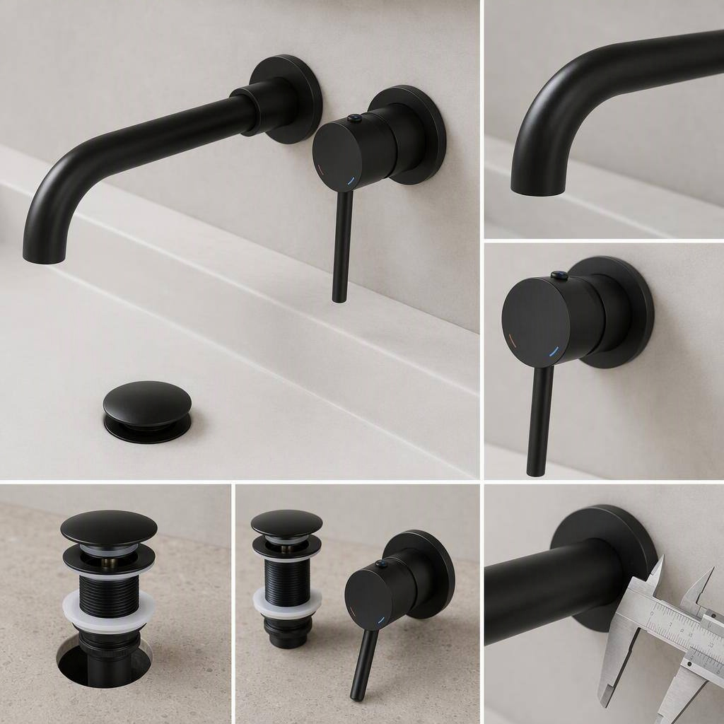 Wall Mount Bathroom Faucet No Overflow Drain product view 2