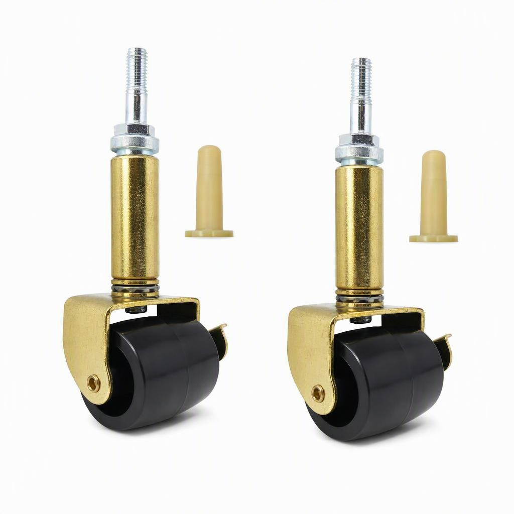 Adjustable bed-frame casters, 2 pack, 3/8 × 1-1/2 in stem