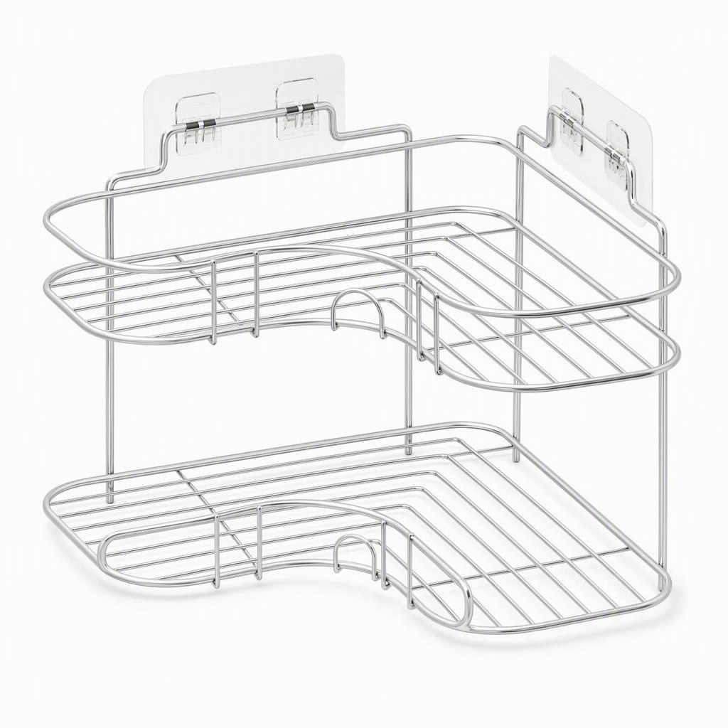 Corner shower caddy, 10.5 × 10.5 in