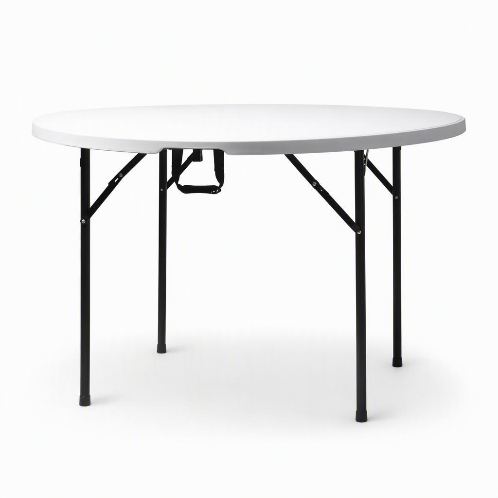 48 Inch Round Folding Table, 48-inch diameter • Round
