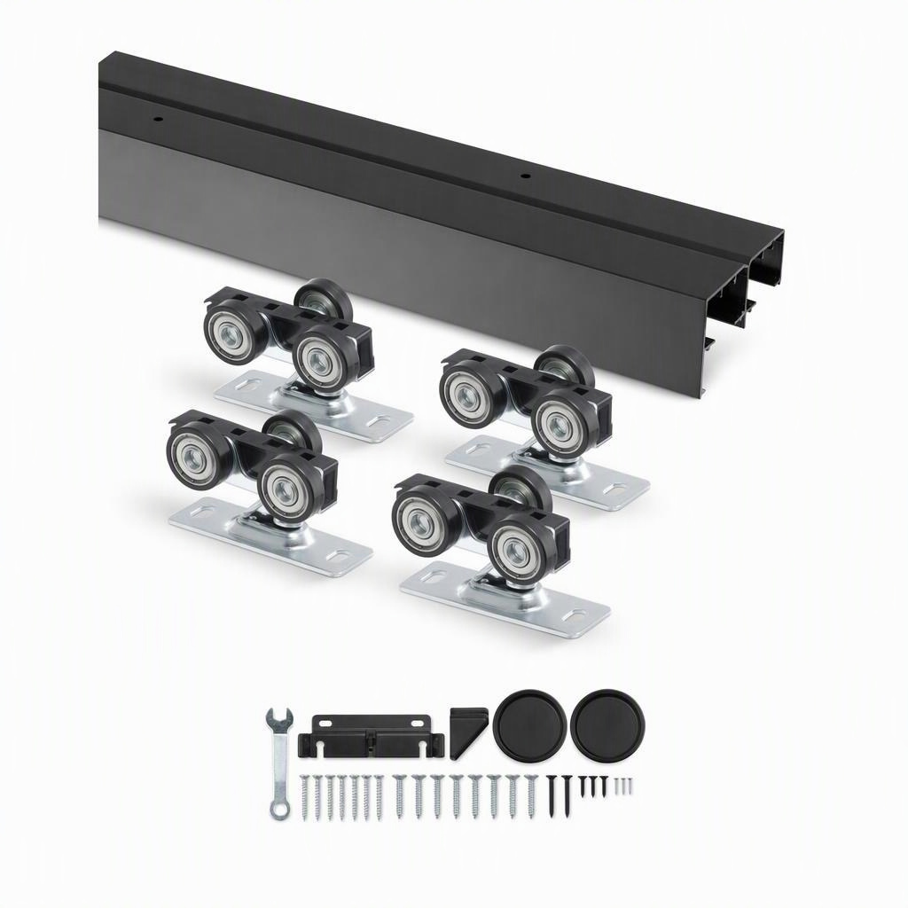 Four-foot dual-track bypass-door hardware, Two 24.5 in doors