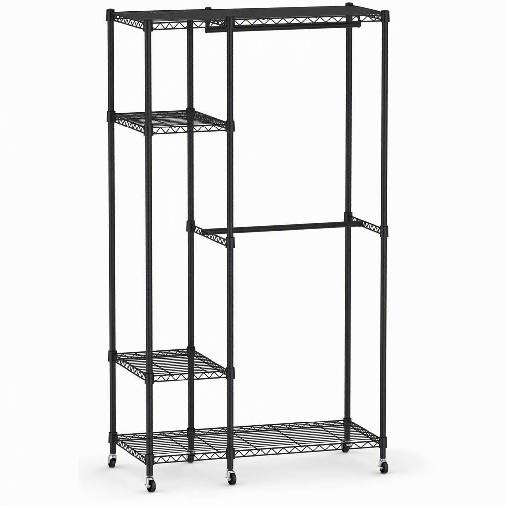 4 Tier 463 Pound Garment Rack, 44.9x17.13x77.95 in • 4 • 3