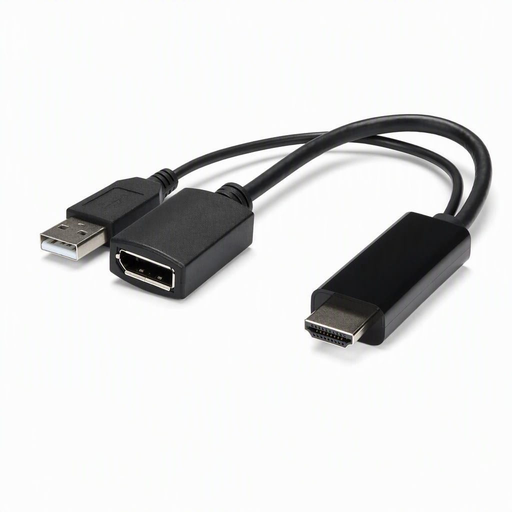 Active HDMI to DisplayPort 4K30 adapter, HDMI source → DisplayPort display