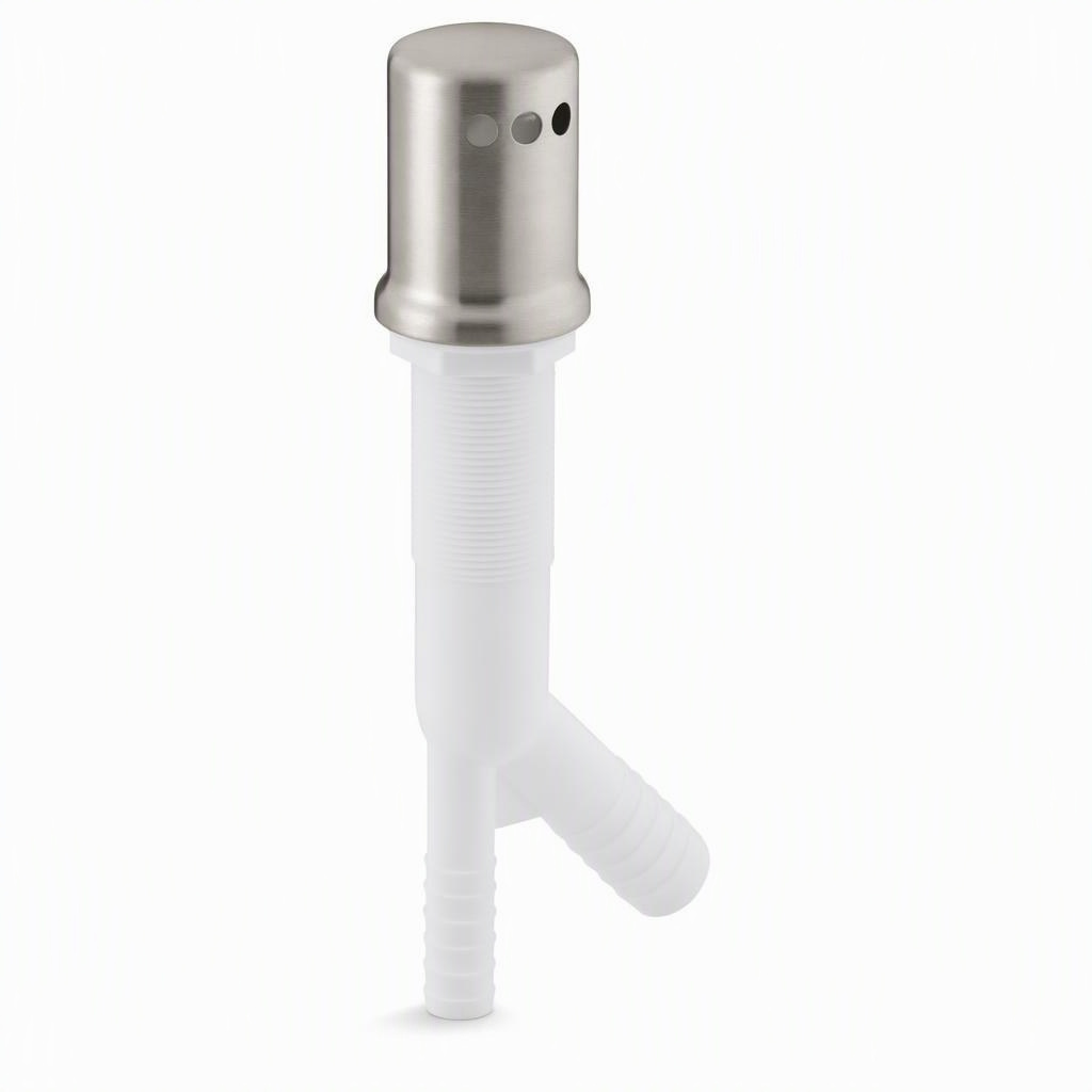 Kohler dishwasher air gap, vibrant brushed nickel, 1–1.1875 in mounting hole