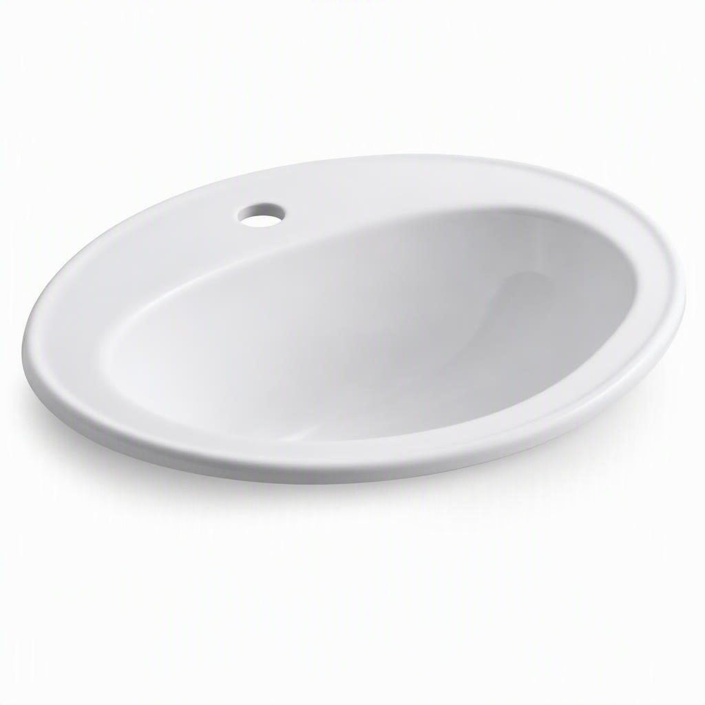 Pennington 20-1/4-inch drop-in sink, white, single hole, 20-1/4 × 17-1/2 in