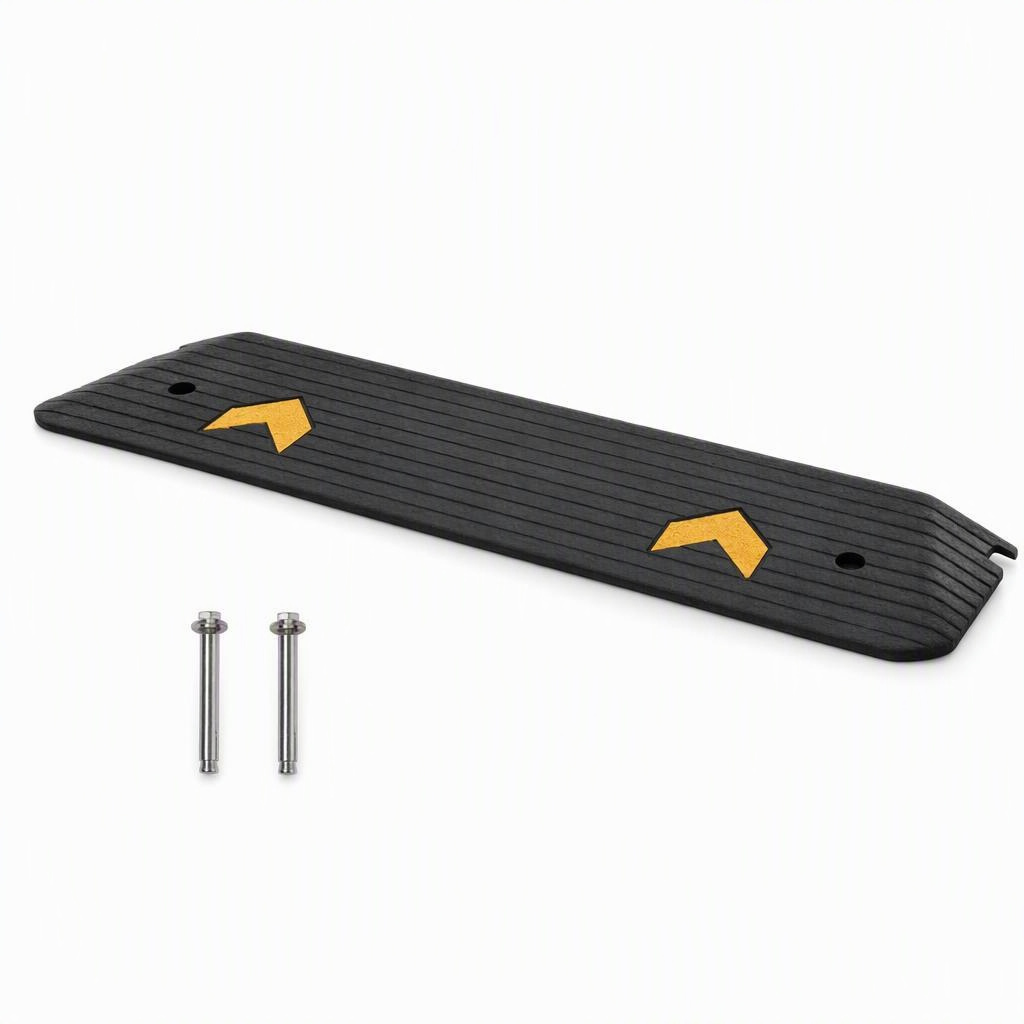 One-inch rubber threshold ramp, Exactly 1 in rise
