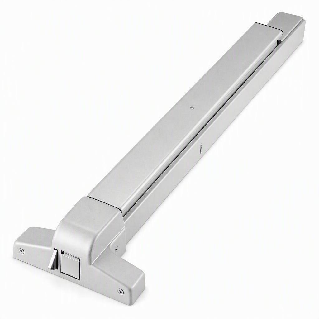 Reversible Carbon Steel Panic Exit Bar, Verify product drawing in • Left or right • Included
