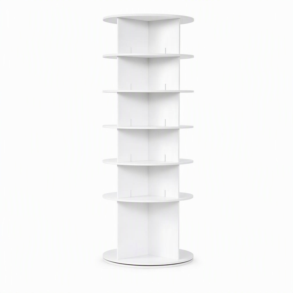 6 Tier White Rotating Shoe Rack, 6 • 360 degrees • White