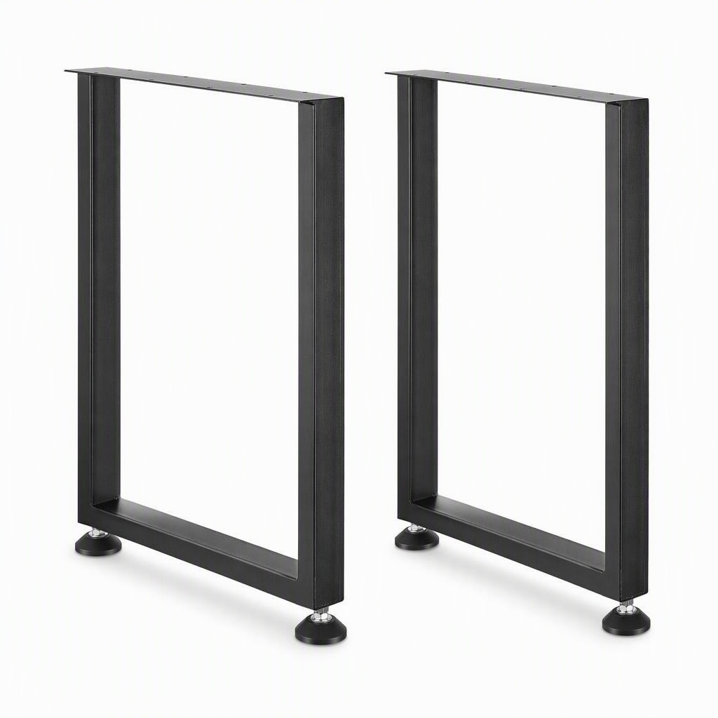 28 Inch Adjustable Desk Legs, 28 in • 2 legs • Black powder coat