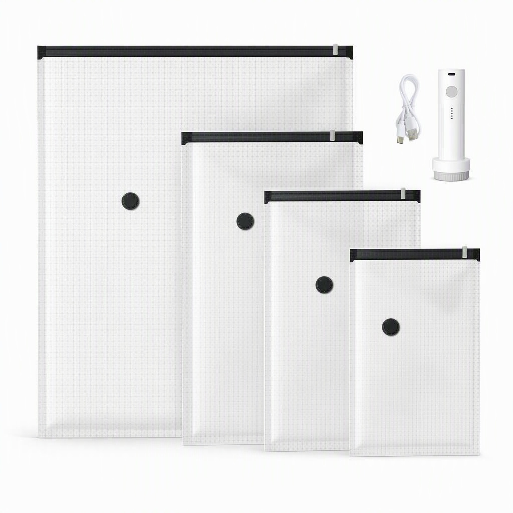 26 Pack Vacuum Storage Bag Kit, 26 • Rechargeable pump included